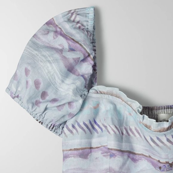 Aritzia Wilfred Wander Linen Puff-Sleeve Blouse Medium - Picture 6 of 12